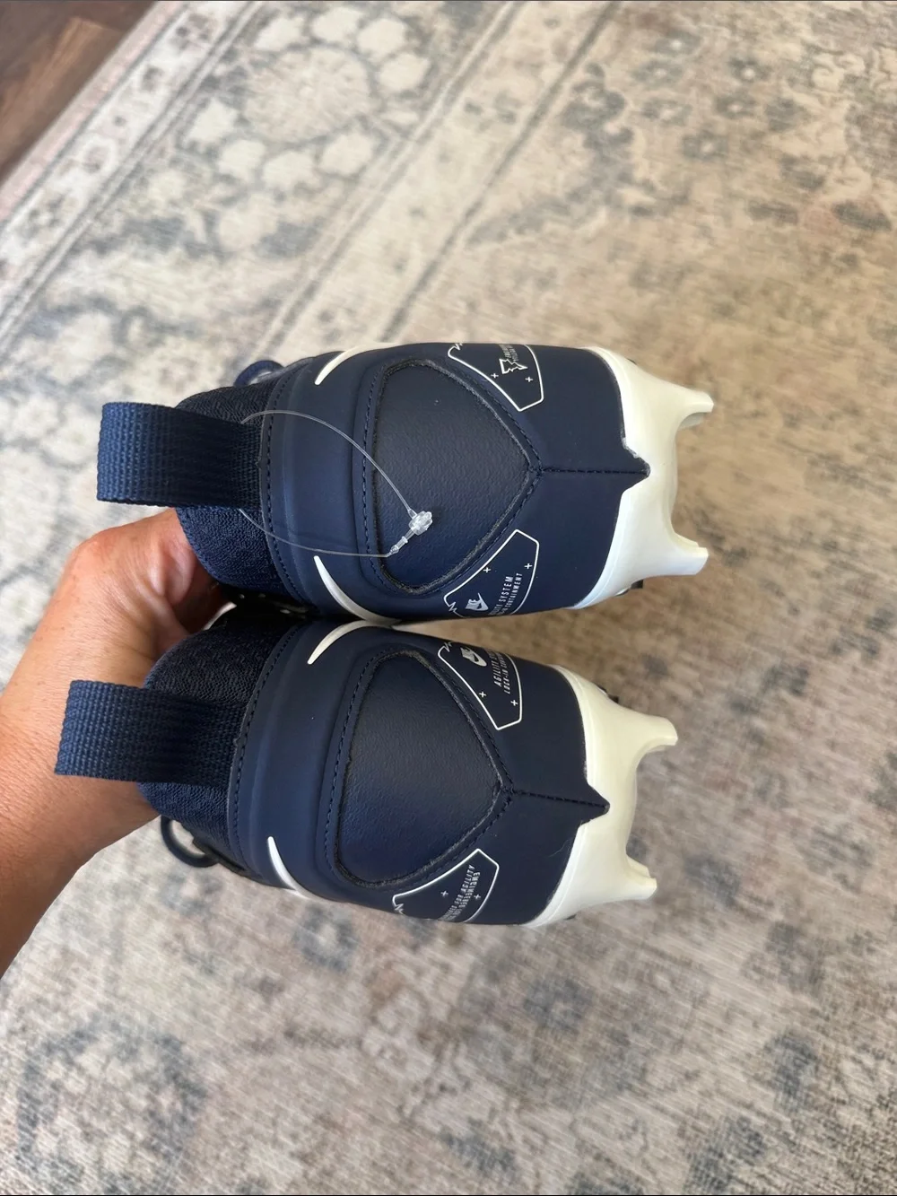 Nike Alpha Menace Pro3 Cleats in Navy and White. NWOT